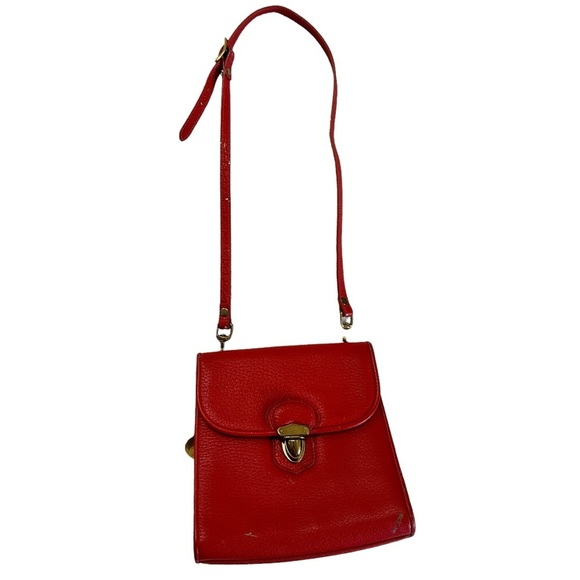 Dooney & Bourke Handbags - Dooney & Bourke Red Leather Crossbody bag Size 7.5 x 7.5”
